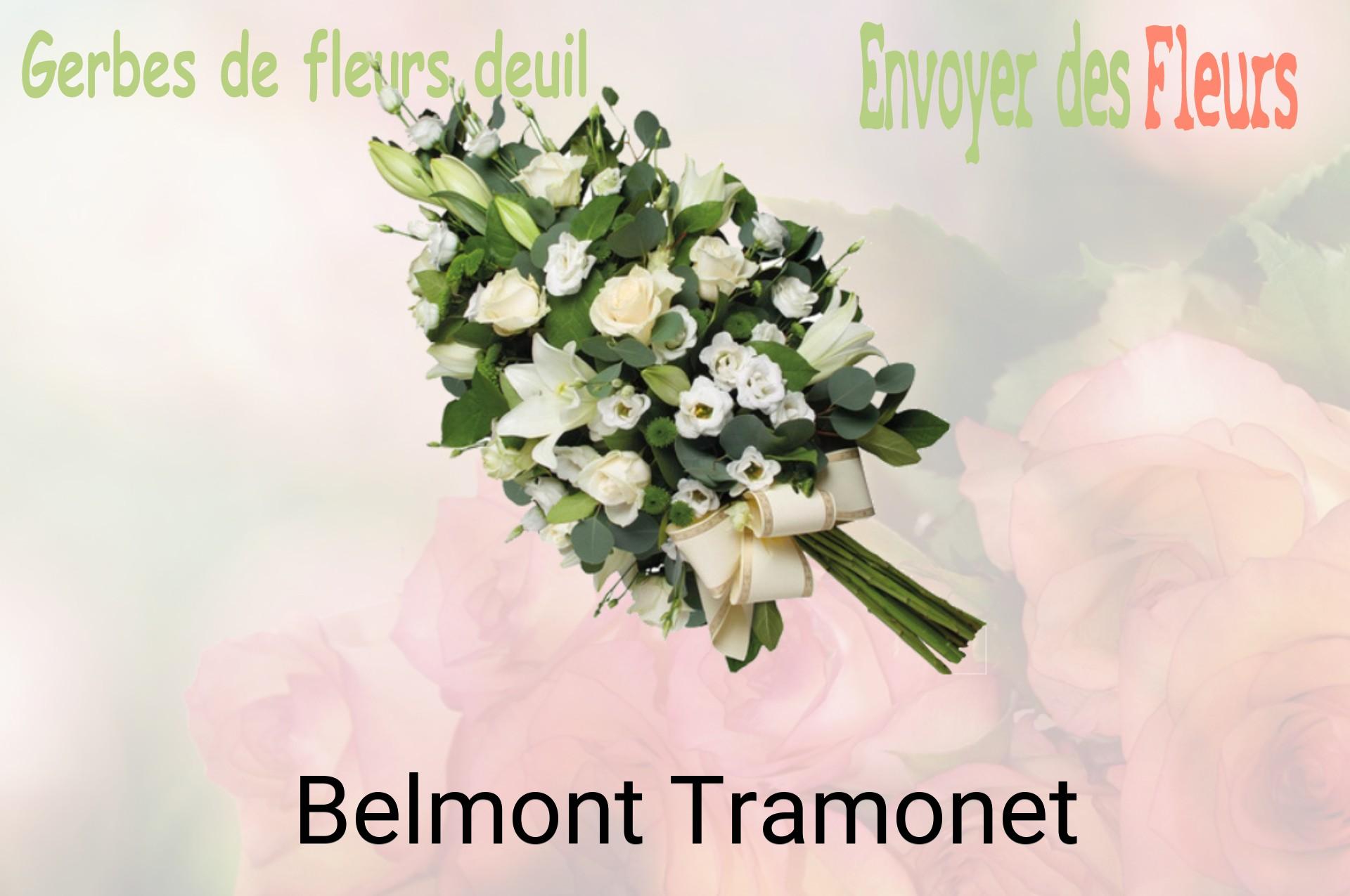 Gerbe de fleurs de deuil livrée à Belmont-Tramonet